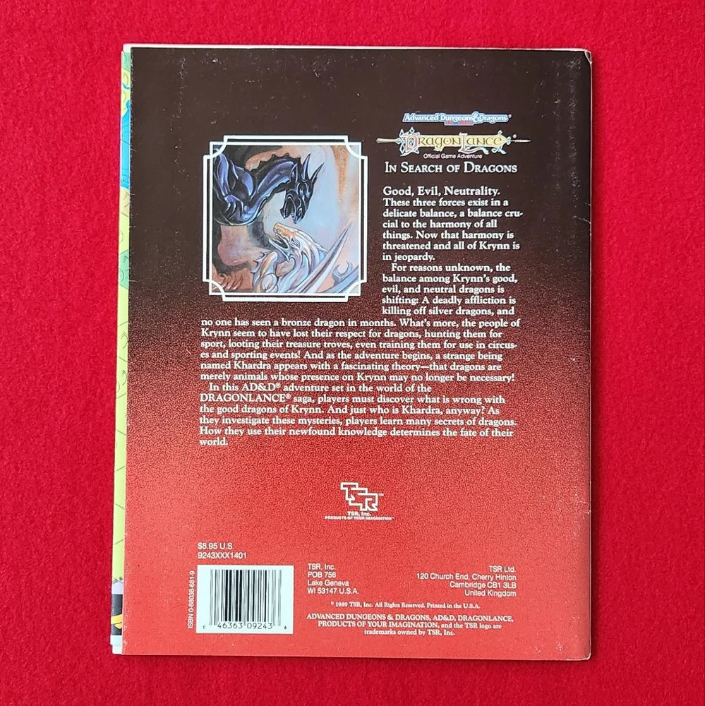 Dragonlance Advanced Dungeons & Dragons Module Adventure Set 1989 - Picture 3 of 14